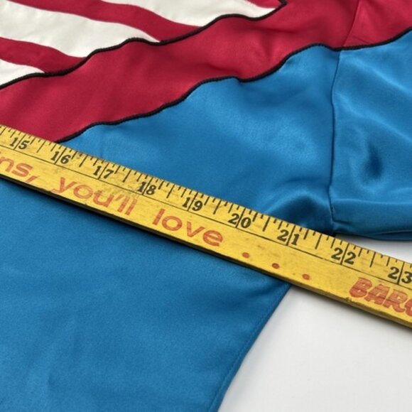 OSCAR DE LA RENTA Top Womens Medium Color Block Vintage Tunic Blouse - Picture 8 of 12